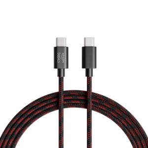 Basics Braided Type C to C Cable 60W Fast Charging Cable with 480 Mbps Data Transfer Speed | 1.2m, Tangle Free Cable