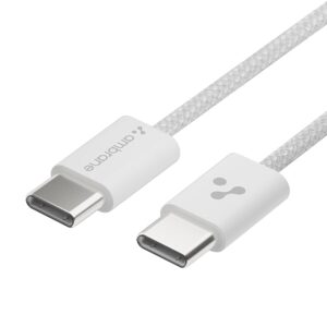 60W Type-C Fast Charging Cable for Smartphones, Tablets, Laptops, iPhone 15 & Other C Devices, PD Technology, 480Mbps Data Sync, 1.2M (ABCC-60, White)