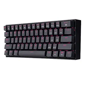 K630 Dragonborn 60% Wired Pink Single Lighting Gaming Keyboard, 61 Keys Compact Mechanical Keyboard with Brown Switch, Pro Driver Support, Black