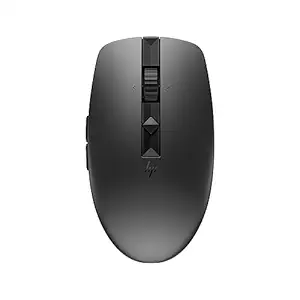 Rechargeable Silent Bluetooth Mouse/6 Programmable Buttons/90-Day Rechargeable Battery Life Track-On Glass Sensor(Graphite)