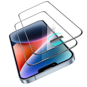 2 Pack for iPhone 16e/13/14/13 Pro Tempered Glass, Screen Guards with Easy Alignment Frame,Scratch Resistant, Ultra-Tough 110-Lb Screen Protector For Smartphone
