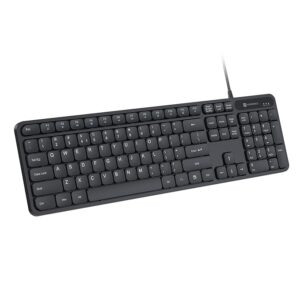 Ki-Pad 2 USB Wired Keyboard with 104 Keys, Dual Color Chicklet Keys, Rupee Symbol (₹) Key, Noiseless Typing, 1.5 m Long Cable, 10 Million Keystrokes Long Life for PC, Laptop & USB-Supported Devices (Black)
