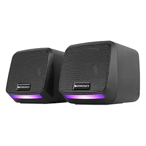Igloo 1, 2.0 USB Computer Speakers, 8 Watts, Multicolor LED, USB Powered, AUX, Volume Control Pod for PC, Laptops, Desktop