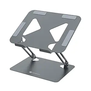 K7 Portable Laptop Stand | Ventilated Board for Laptop Cooling | Compatible with Upto 17’’ Laptops | Multiple Adjustable Angles | Carbon Steel Body | Posture Support(Grey)