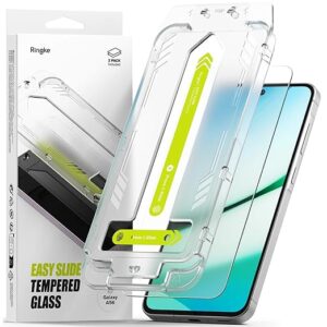 Easy Slide Glass [2 Pack] Compatible with Samsung Galaxy A56 5G Screen Protector with Installation Tool, HD Quality 9H Hardness Shatterproof Tempered Glass Film
