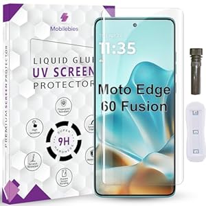 Advanced HD+ UV Tempered Glass Screen Protector For Motorola Edge 60 Fusion 5G (6.67 Inch, Pack of 1) Full Adhesive UV Curved Screen Guard, Case Friendly with installation kit