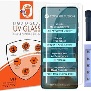 Advanced UV Tempered Glass Screen Protector Guard Compatible For Motorola Edge 60 Fusion 5G (6.67 Inch, Pack of 1) Full Adhesive UV Curved Case Friendly HD Clarity
