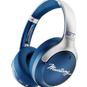Mustang Newly Launched Q Over Ear Bluetooth Headphones with 70H Playtime, 40mm Bass Drivers, Zen™ ENC Mic, Type-C Fast Charging, 4 EQ Modes, Bluetooth 5.4, AUX Option, IPX5 Wireless Headphones
