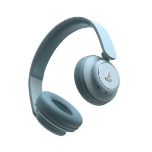 Rockerz 450, 15 HRS Battery, 40mm Drivers, Padded Ear Cushions, Integrated Controls, Dual Modes, Bluetooth Headphones, Wireless Headphone with Mic (Aqua Blue)