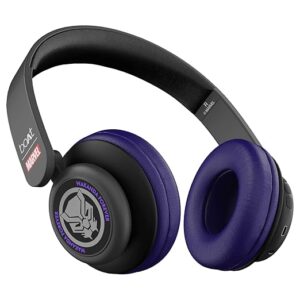 Rockerz 450 Black Panther Edition Bluetooth Wireless On Ear Headphones with mic, 15 Hours Battery, 40mm Drivers, Padded Ear Cushions, Easy Access Controls and Voice Assistant(King's Purple)