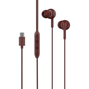 Newly Launched BassHeads 100 C Wired Earphones with Type-C Jack, in-Line Microphone, 10mm Drivers, Signature Sound, Integrated Controls & Multi-OS Compatibility(Maroon)