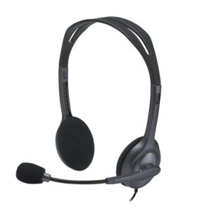 Wired On Ear Headphones With Mic Black