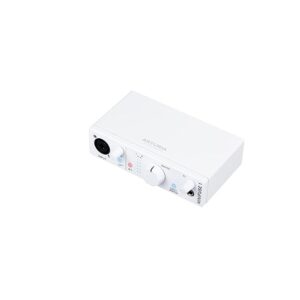 1in / 2out USB-C Audio Interface, with 1 Mic/Line/Instrument Preamp, Built-in USB Hub, Loopback and Included Software Bundle - Mac/PC (White)
