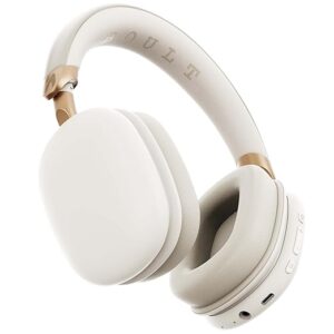 Newly Launched Fluid X Headphones Bluetooth Wireless with 60H Playtime, 40mm Bass Driver, Zen ENC Mic, Type-C Charging, Combat™Gaming Mode, BTv 5.4, Headphones Wireless with mic (Ivory White)