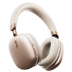 Newly Launched Fluid X Pro ANC Headphones Bluetooth Wireless with 60H Playtime, 40mm Bass Driver, Zen ENC Mic, Type-C Charging, Combat™Gaming Mode Headphones Wireless with mic (Skin Beige)