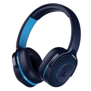 Rockerz 425 Bluetooth Wireless Over Ear Headphones with Mic with Signature Sound, Beast Mode(Upto 65Ms Low Latency) for Gaming Enx Tech, ASAP Charge 25H Playtime V5.2, Dual Pairing (Oceana Blue)