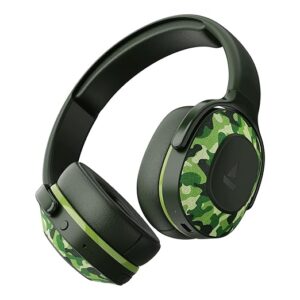Rockerz 425 Bluetooth Wireless On Ear Headphones Signature Sound, ENx Tech, ASAP Charge, 25H Playtime, Bluetooth V5.2, Dual Pairing with Mic(Army Green)