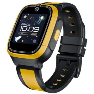 Wanderer Smart Kid's Watch w/ 1.4" (3.5 cm) HD Display, 4G/Wi-Fi, 2-Way Video & Voice Calls, SOS, Geo Fencing, Restrict Unknown Calls, Parental Controls,2MP Camera(Sunshine Yellow)
