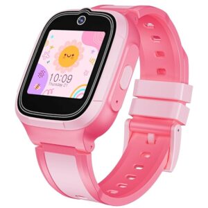 Wanderer Smart Kid's Watch w/ 1.4" (3.5 cm) HD Display, 4G/Wi-Fi, 2-Way Video & Voice Calls, SOS, Geo Fencing, Restrict Unknown Calls, Parental Controls,2MP Camera(Candy Pink)