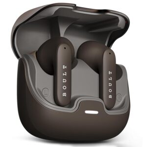 Audio Z40 True Wireless in Ear Earbuds with 60H Playtime, Zen™ ENC Mic, Low Latency Gaming, Type-C Fast Charging, Made in India, 10mm Rich Bass Drivers, IPX5, Bluetooth 5.3 Ear Buds TWS (Brown)