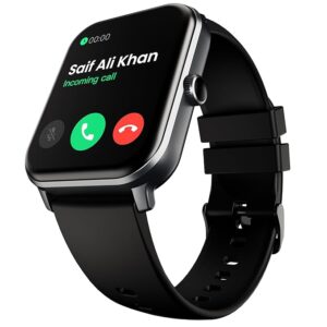 Drift+ Smart Watch 1.85''HD Screen, Bluetooth Calling, IP68, 500 Nits Brightness,150+ Watchfaces, AI Voice Assistant, SpO2 Monitoring, 100+ Sports Mode Smartwatch (Jet Black)