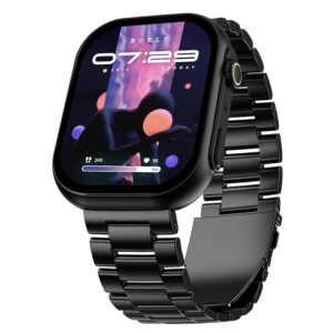 Newly Lauched Drift Max Smartwatch 2.01'' HD Screen, BT Calling 5.2, 350 Nits Brightness, IP68, 250+ Watchfaces, 120+ Sports Modes, AI Voice Assistant, SpO2 Monitoring (Coal Black)