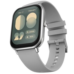 Ninja Call Pro Max Smart Watch 2.01 inch Display, Bluetooth Calling, 120+ Sports Modes, Health Suite, Voice Assistance (Grey)