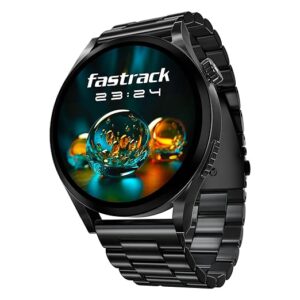 Radiant FX4 1.51" AMOLED Metal Smart Watch with Single Sync BT Calling, Functional Crown, All-Round Health Tracking, 100+ Sports Modes, IP68 – Smartwatch for Man & Woman (Black)