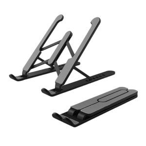 Laptop Stand Featuring Foldable Design, Anti-Slip Silicone Rubber Pads, Supports Maximum of 5kgs Weight, 6 Adjustable Levels.