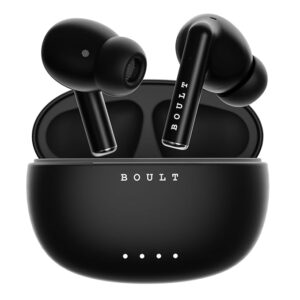 Audio W20 Truly Wireless in Ear Earbuds with 40H Playtime, Zen™ ENC Mic, 45ms Low Latency, 13mm Bass Drivers, Type-C Fast Charging, Made in India, Touch Controls, IPX5 ear buds TWS (Space Black)