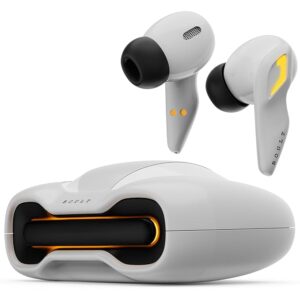 Audio UFO Truly Wireless in Ear Earbuds with 48H Playtime, Built-in App Support, 45ms Low Latency Gaming, 4 Mics ENC, Breathing LEDs, 13mm Bass Drivers Ear Buds TWS, Made in India (White Opal)